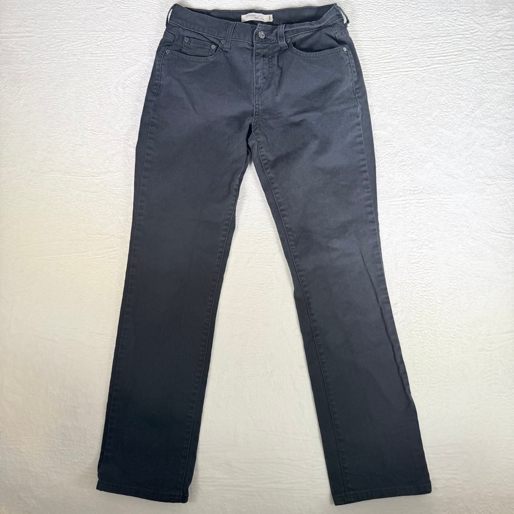 Levi 505 Straight Leg Jeans Black‎ Womens Size 4 Medium Essential Staple
